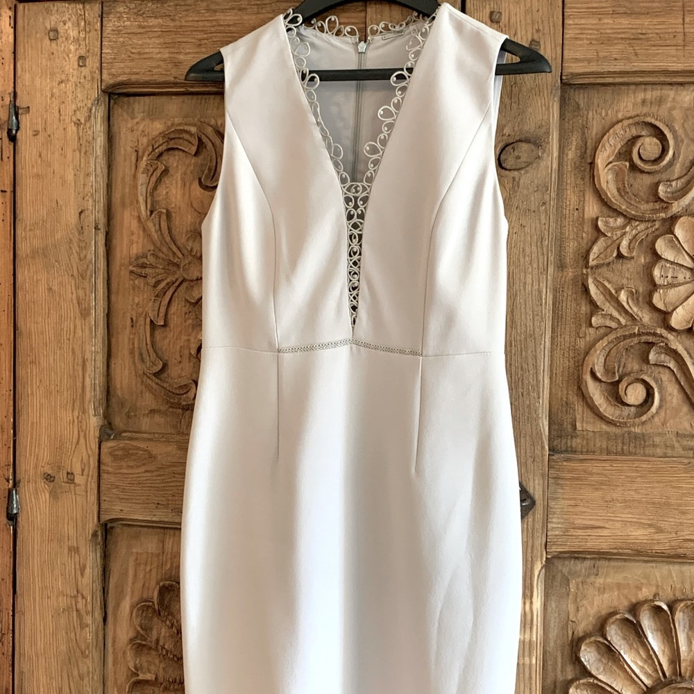 Elie Tahari lovely beige dress perfect for Spring